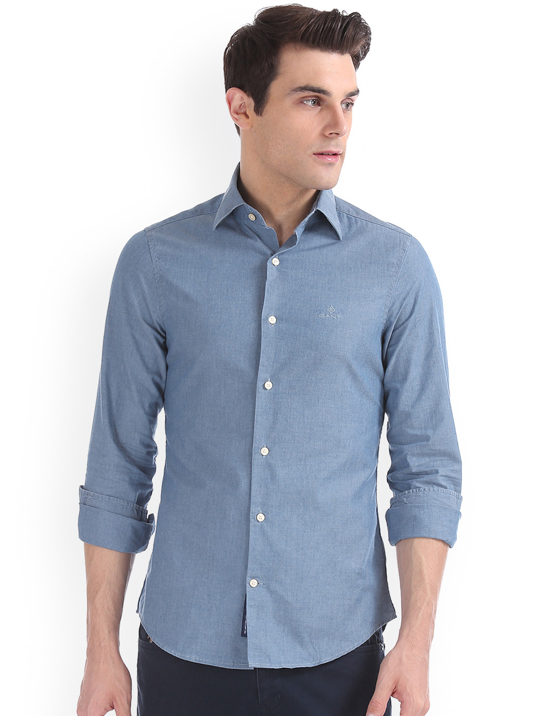 GANT Men Blue Slim Fit Solid Casual Shirt
GANT Men Blue Slim Fit Solid Casual Shirt