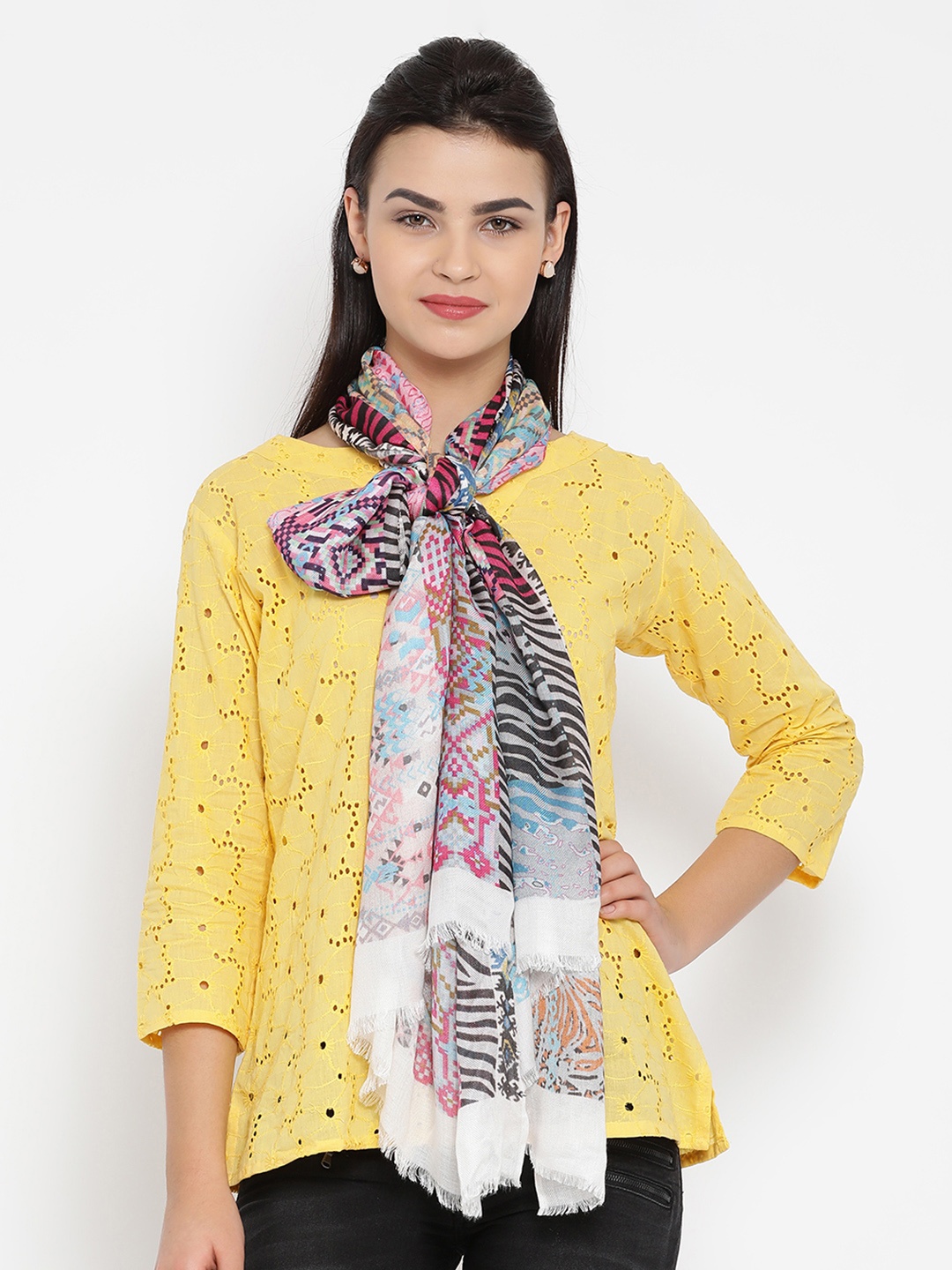 SHINGORA Women Multicoloured Printed Stole, Multi