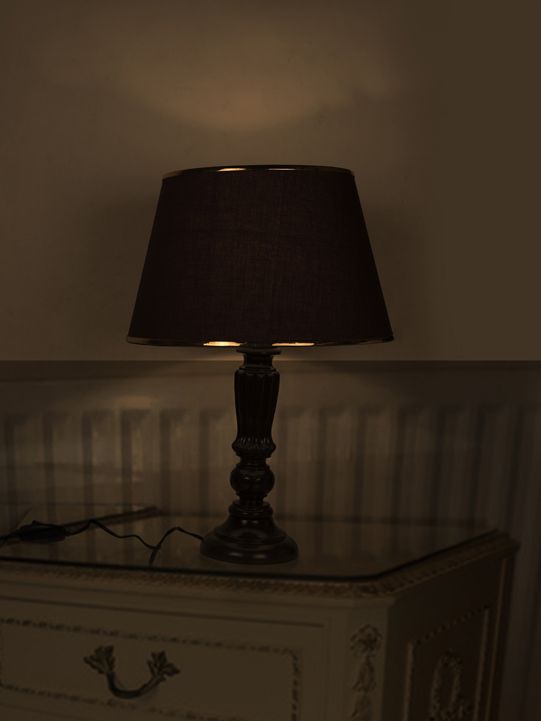 Fos Lighting Hanncrafted Brown Bedside Standard Table Lamp