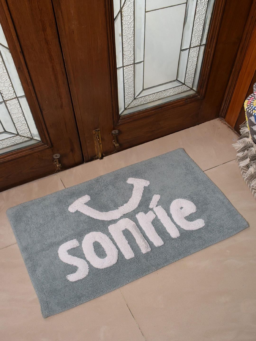 Avira Home Green & White Tuffeted 1900GSM Doormat