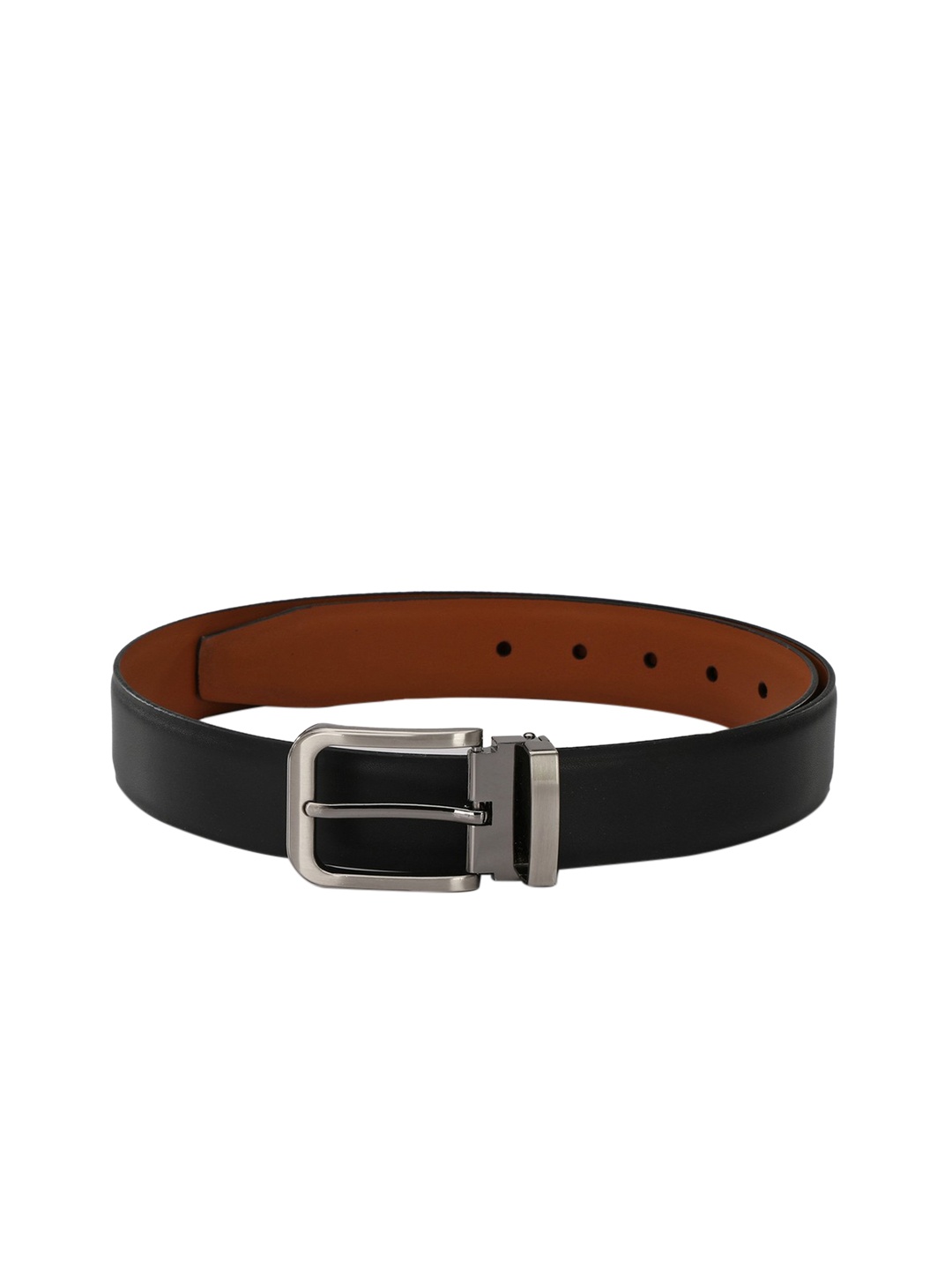 Pacific Gold Men Black & Brown Solid Reversible Belt