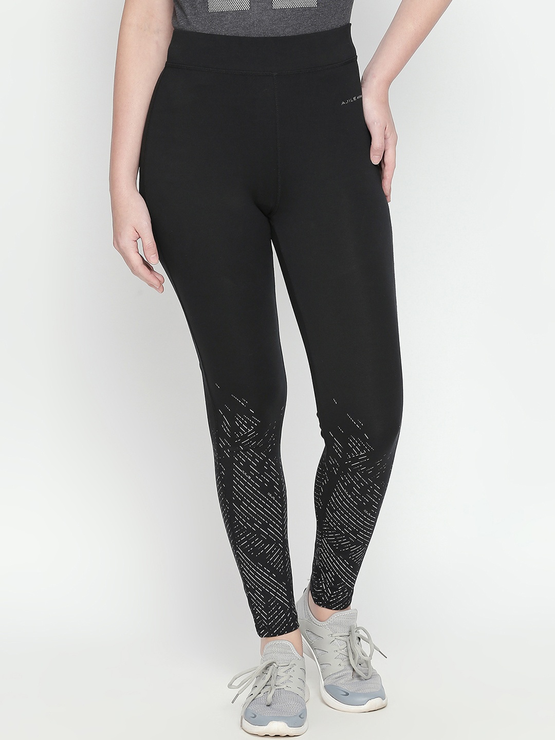 Ajile by Pantaloons Women Black Solid Slim-Fit Track Pants