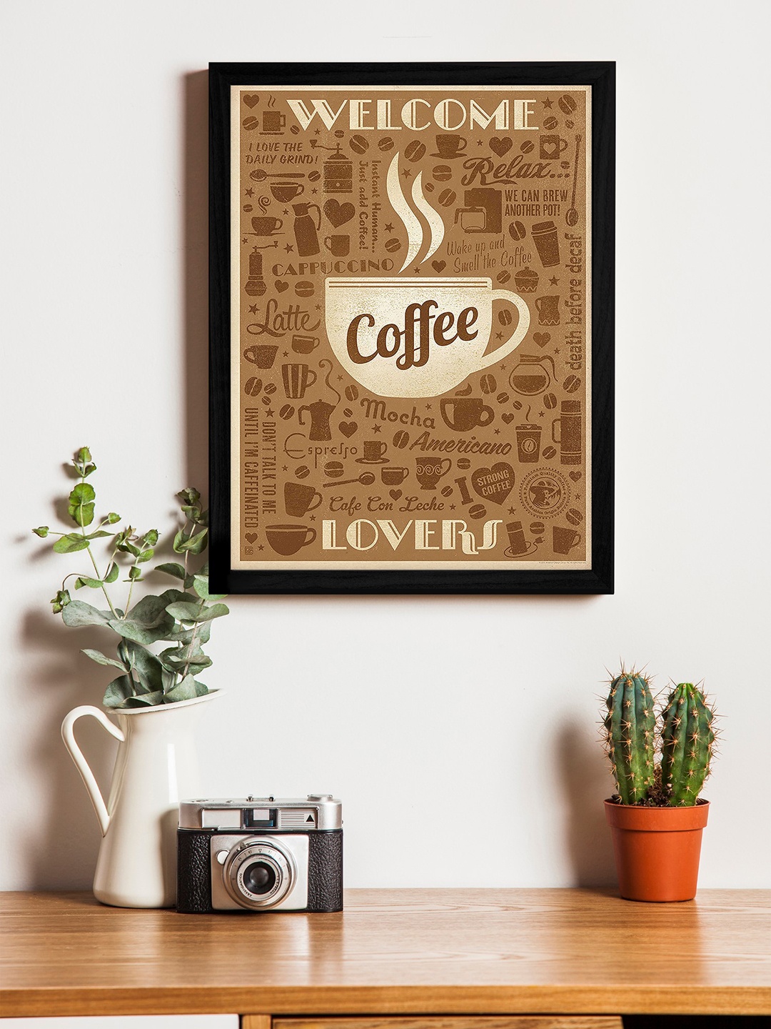 Art Street Brown Wall Art With Wooden Frame