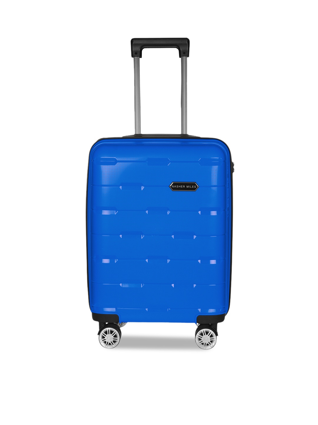 Nasher Miles Blue Solid Santorini Hard-Sided Large Trolley Suitcase