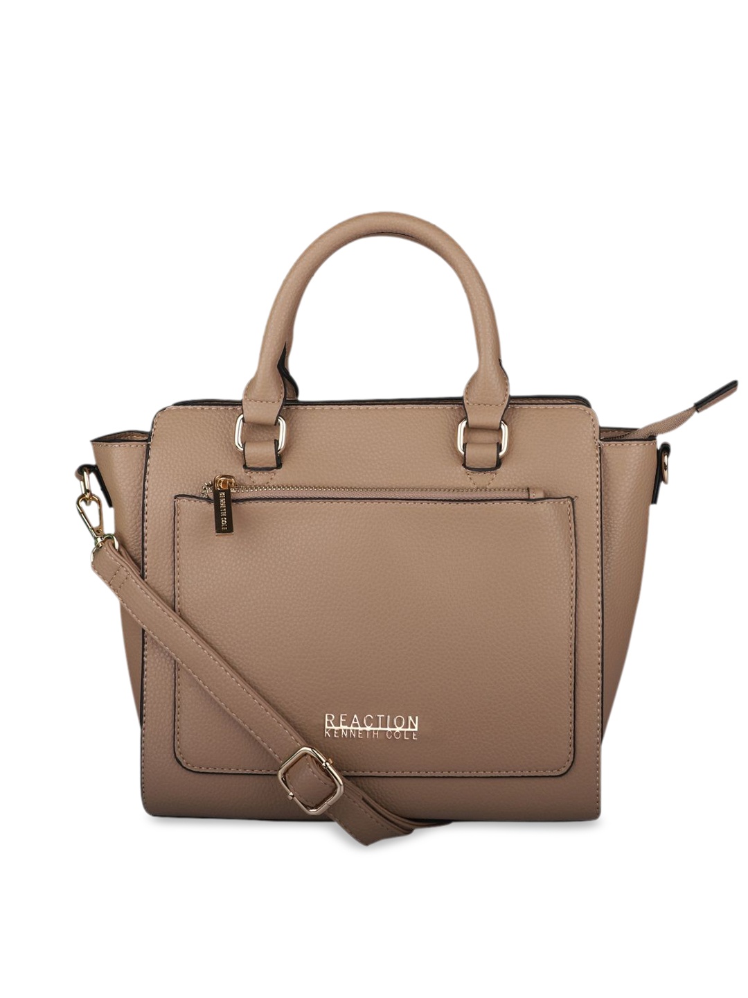 Kenneth Cole Beige Solid Handheld Bag