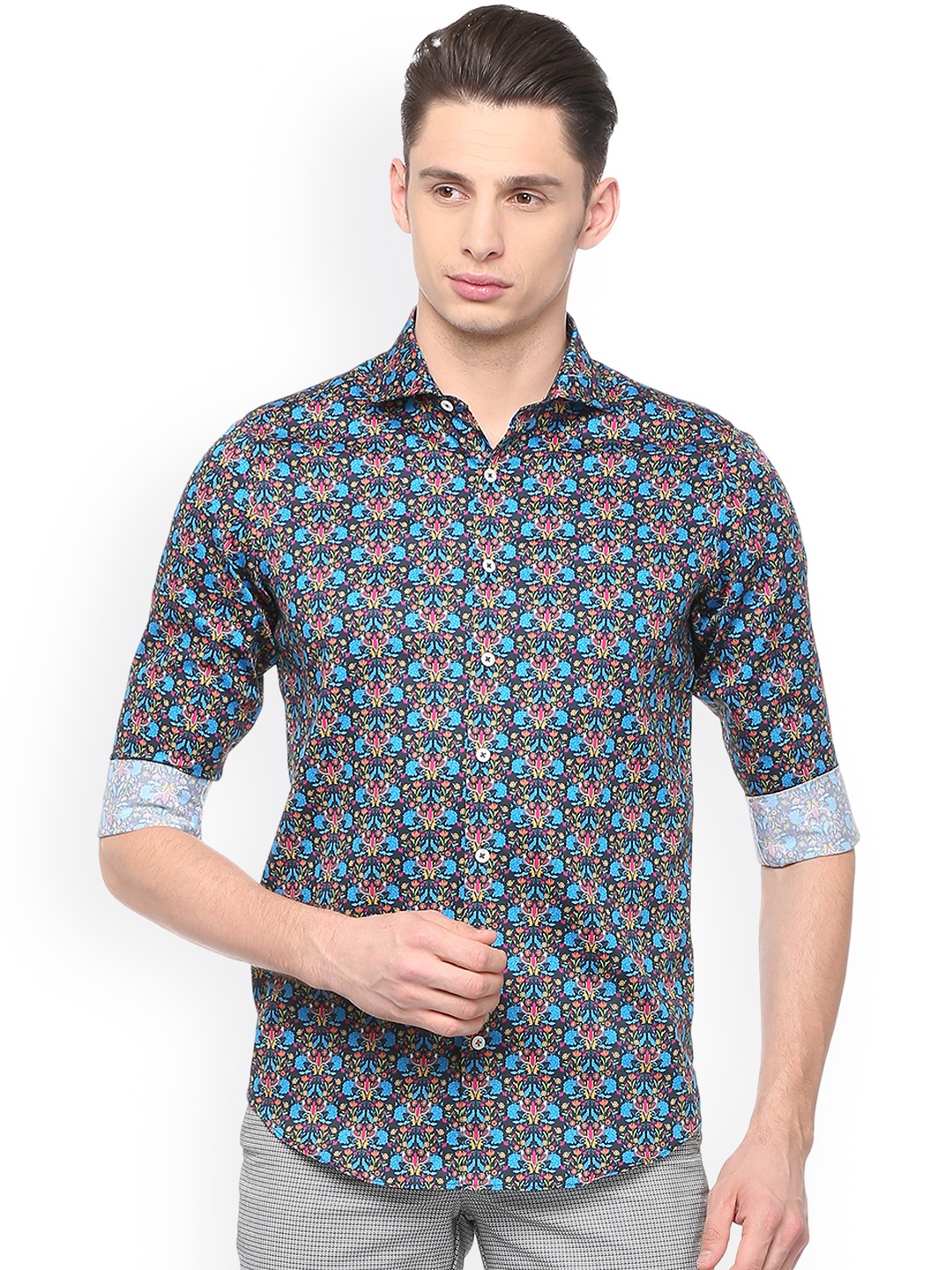 SIMON CARTER LONDON Men Multicoloured Slim Fit Printed Casual Shirt, Multi