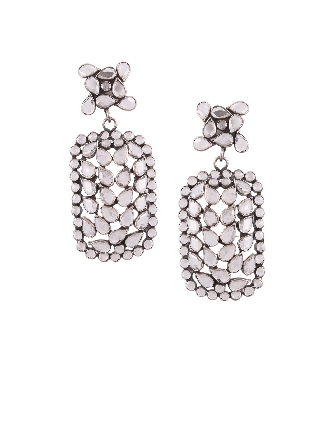 Silvermerc Designs Silver-Toned Classic Drop Earrings