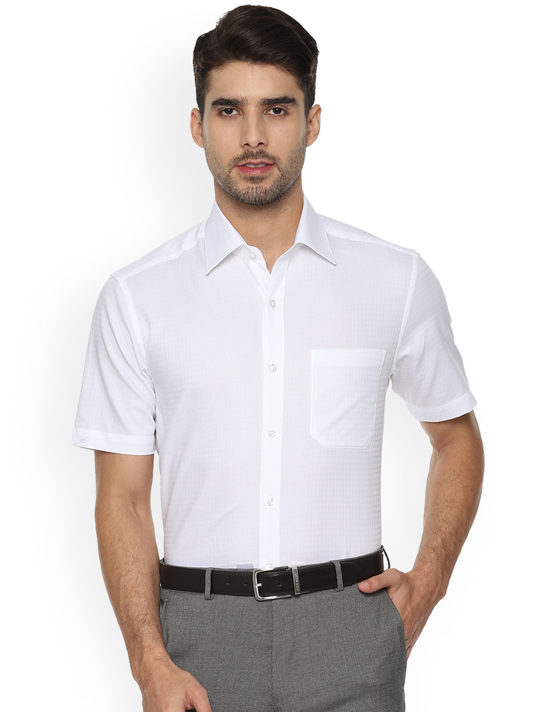 Louis Philippe Men White Classic Regular Fit Self Design Formal Shirt 
Louis Philippe Men White Classic Regular Fit Self Design Formal Shirt