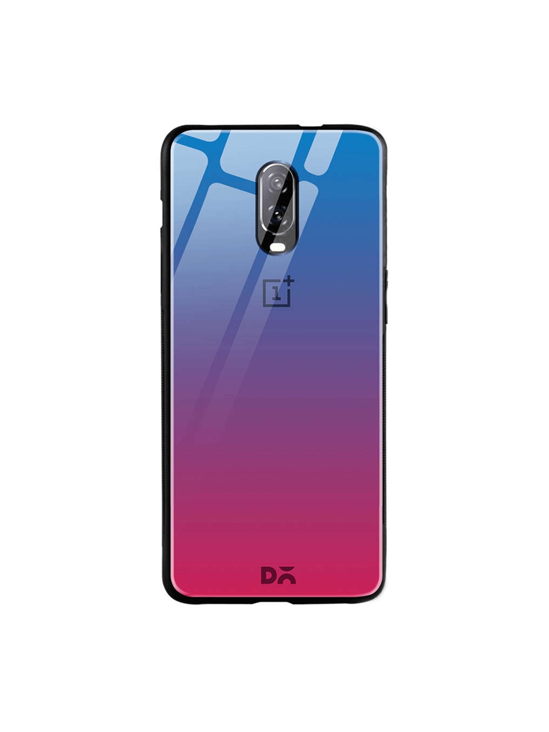 DailyObjects Blue & Pink One Plus 6T Glass Case Cover