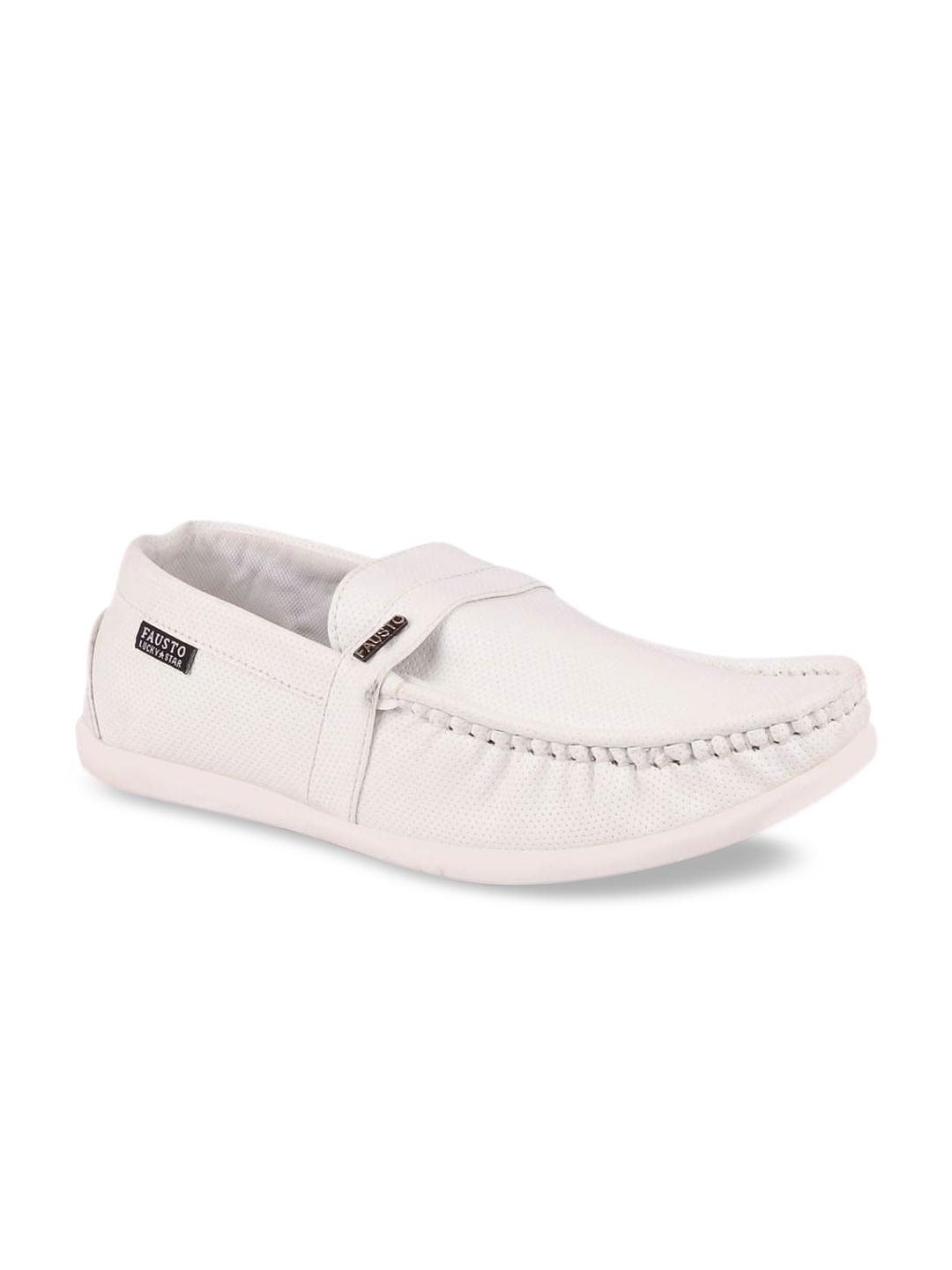 FAUSTO Men White Loafers