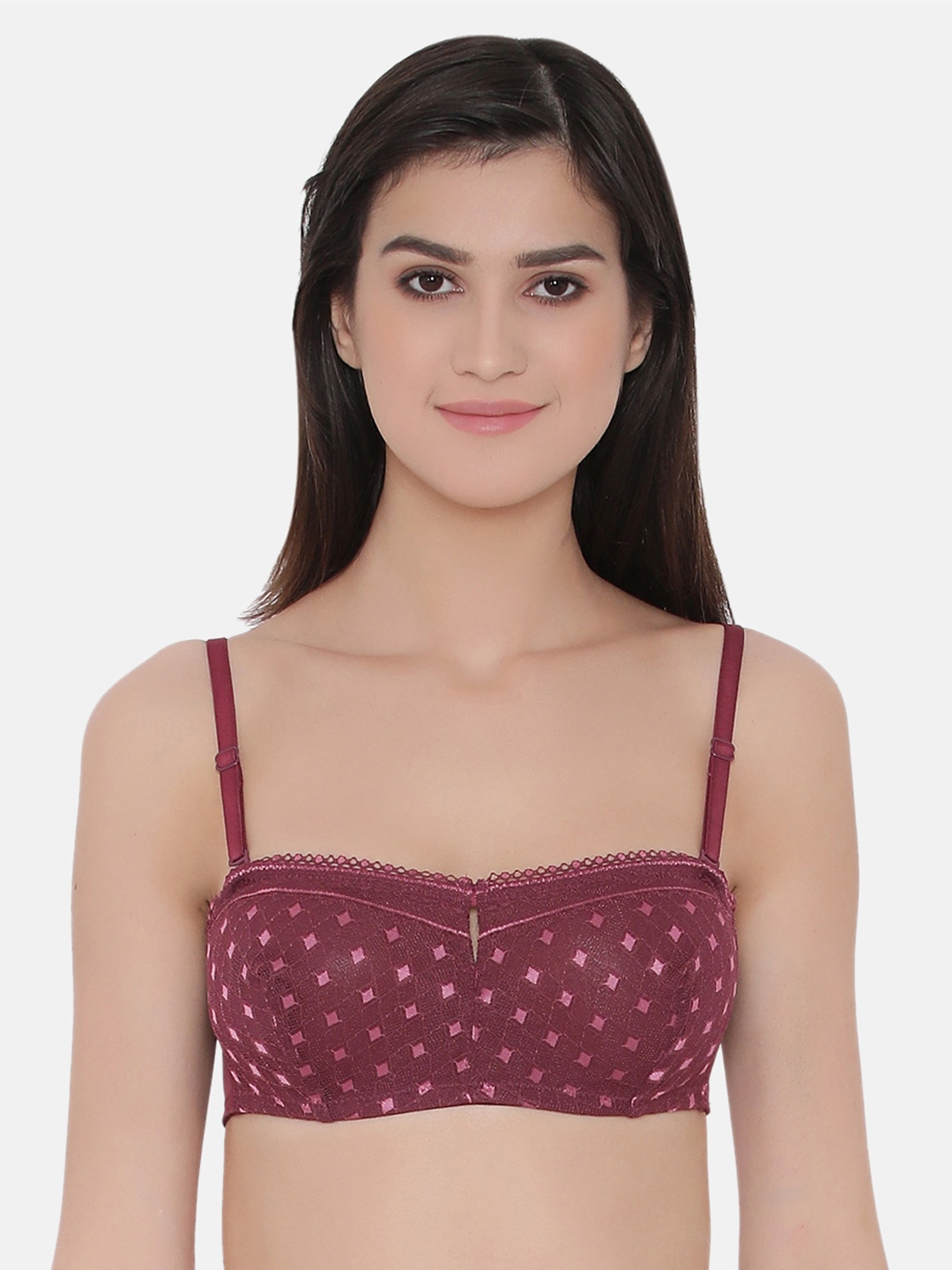 Clovia Lace Non-Padded Underwired Printed Multiway Strapless Tube Bra Matching Pn2543R15, Purple
Clovia Lace Non-Padded Underwired Printed Multiway Strapless Tube Bra Matching Pn2543R15, Purple