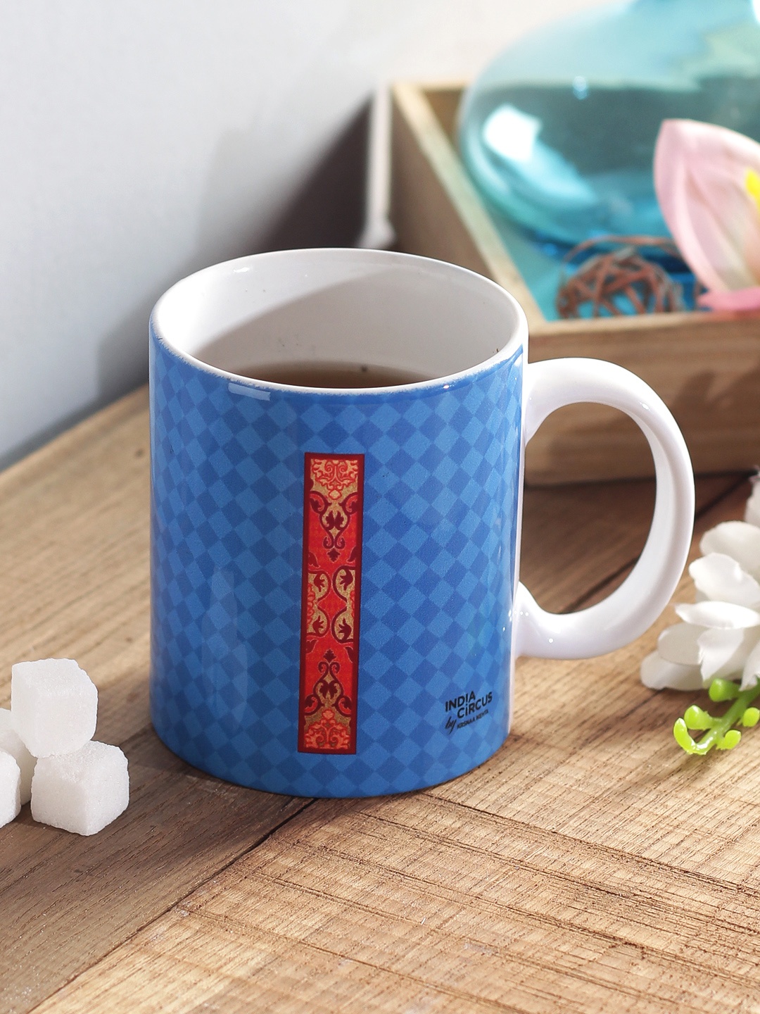 India Circus by Krsnaa Mehta Blue Printed Ceramic Set