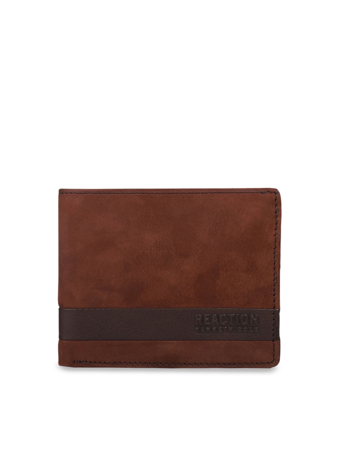 Kenneth Cole Men Brown Solid Two Fold Wallet
