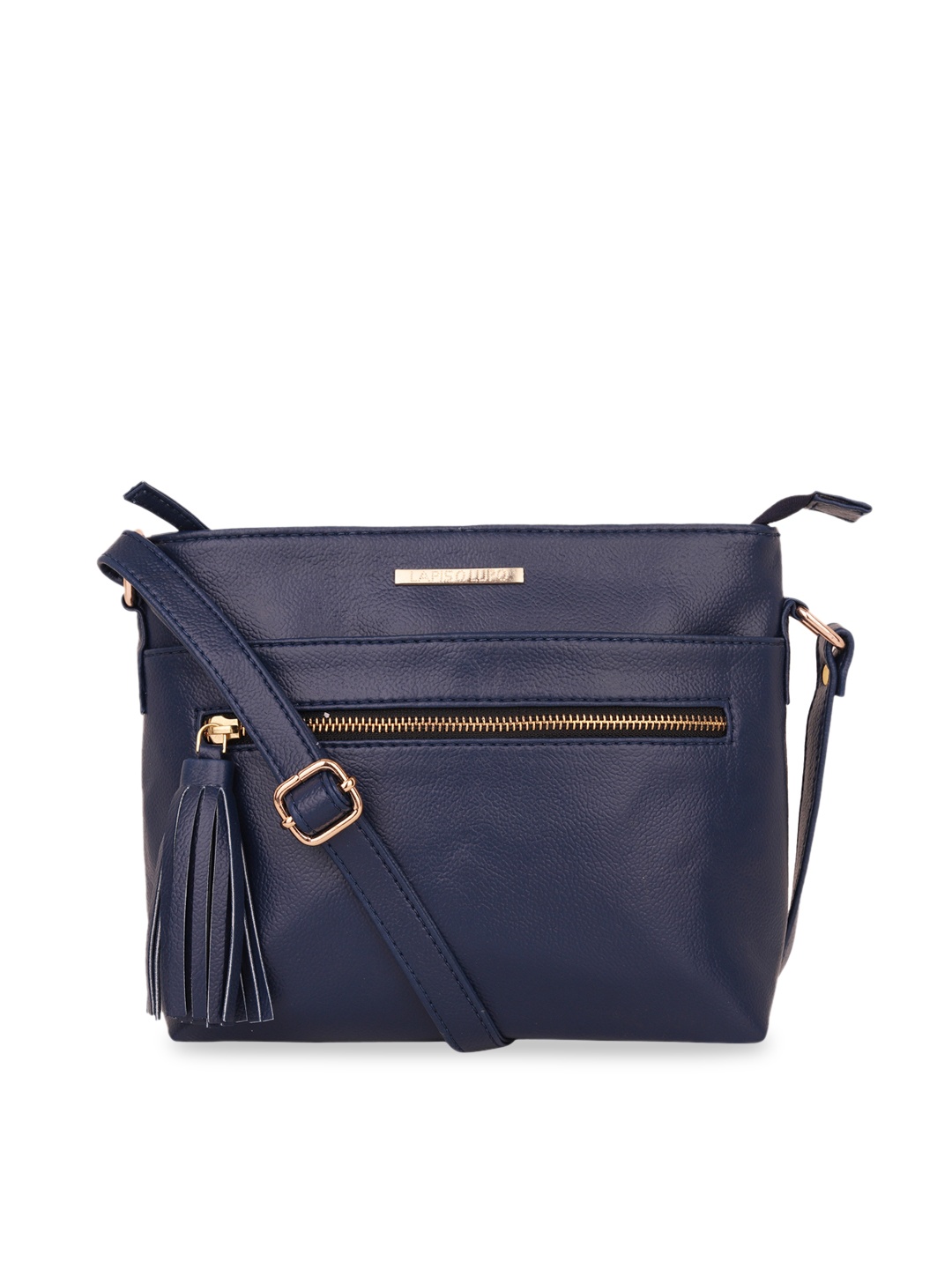 Lapis O Lupo Blue Solid Sling Bag