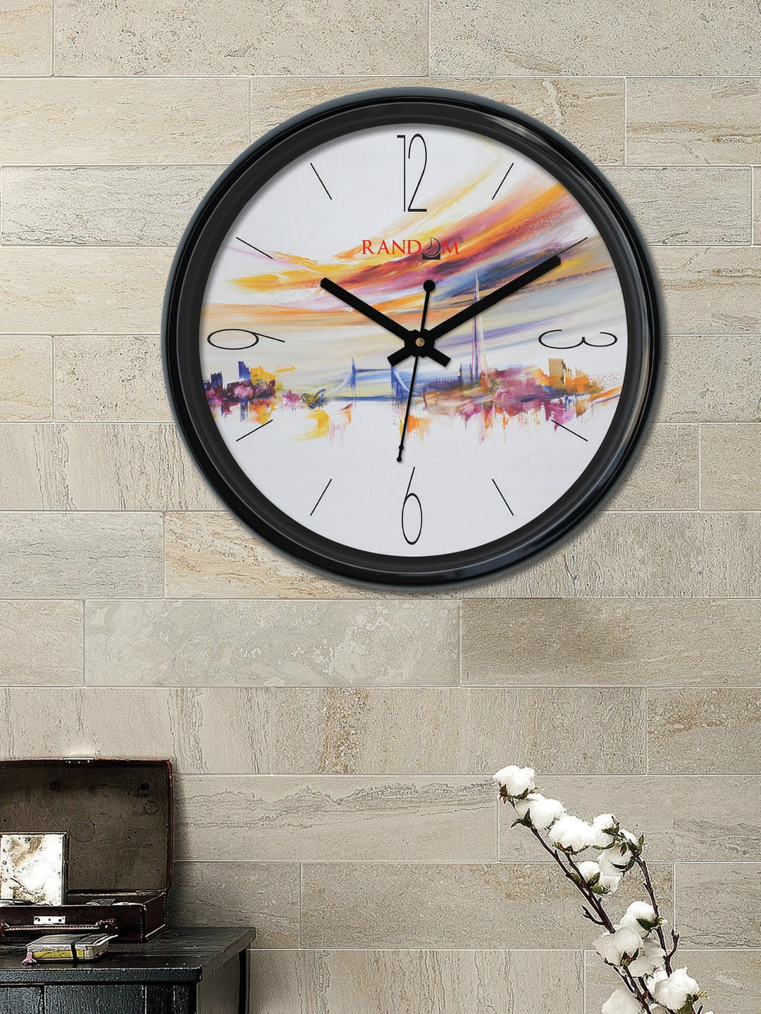 RANDOM Multicoloured Round Printed Analogue Wall Clock, Multi 
RANDOM Multicoloured Round Printed Analogue Wall Clock, Multi