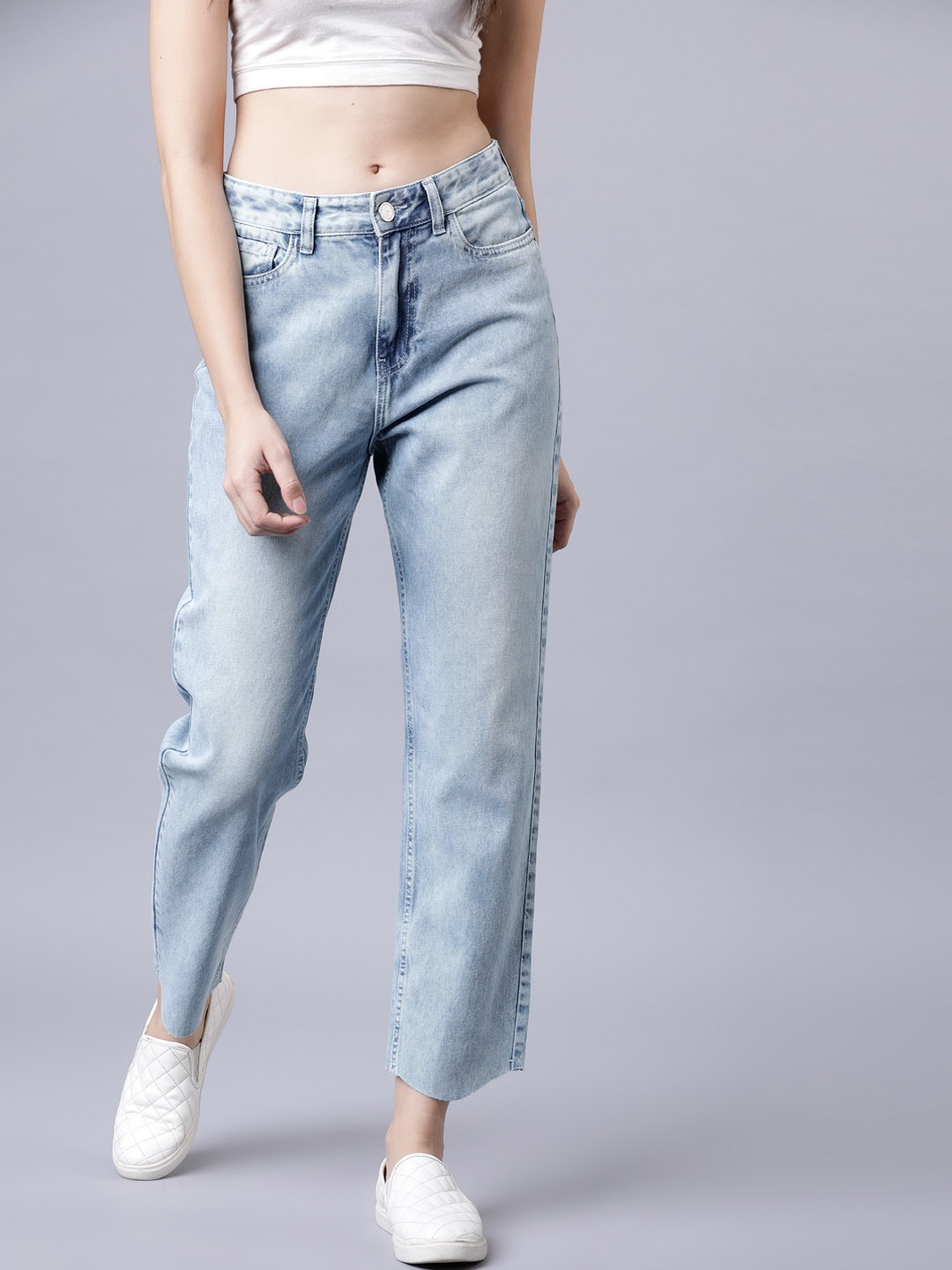 Tokyo Talkies Women Blue Regular Fit Mid-Rise Clean Look Jeans