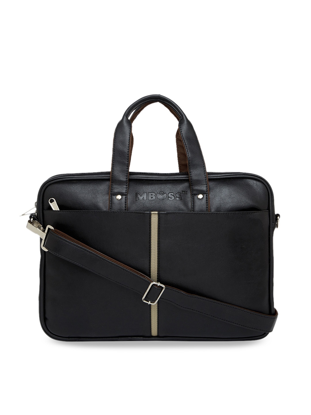 MBOSS Unisex Black Solid Laptop Bag