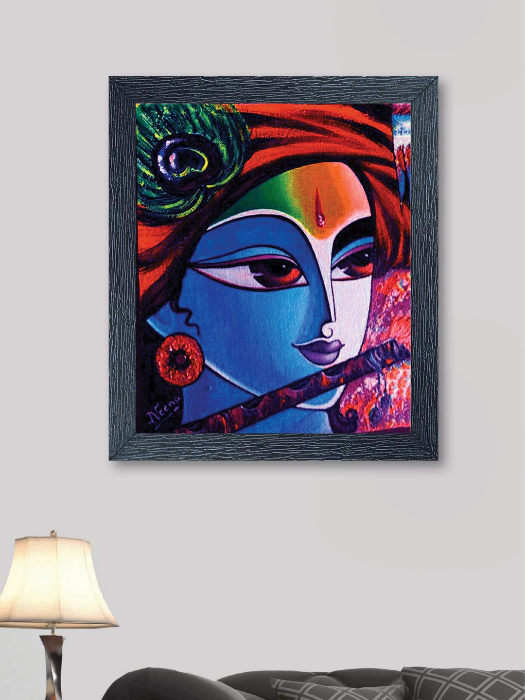 nest Art Multicoloured Synthetic Wood Hand-Painted Wall Art, Multi