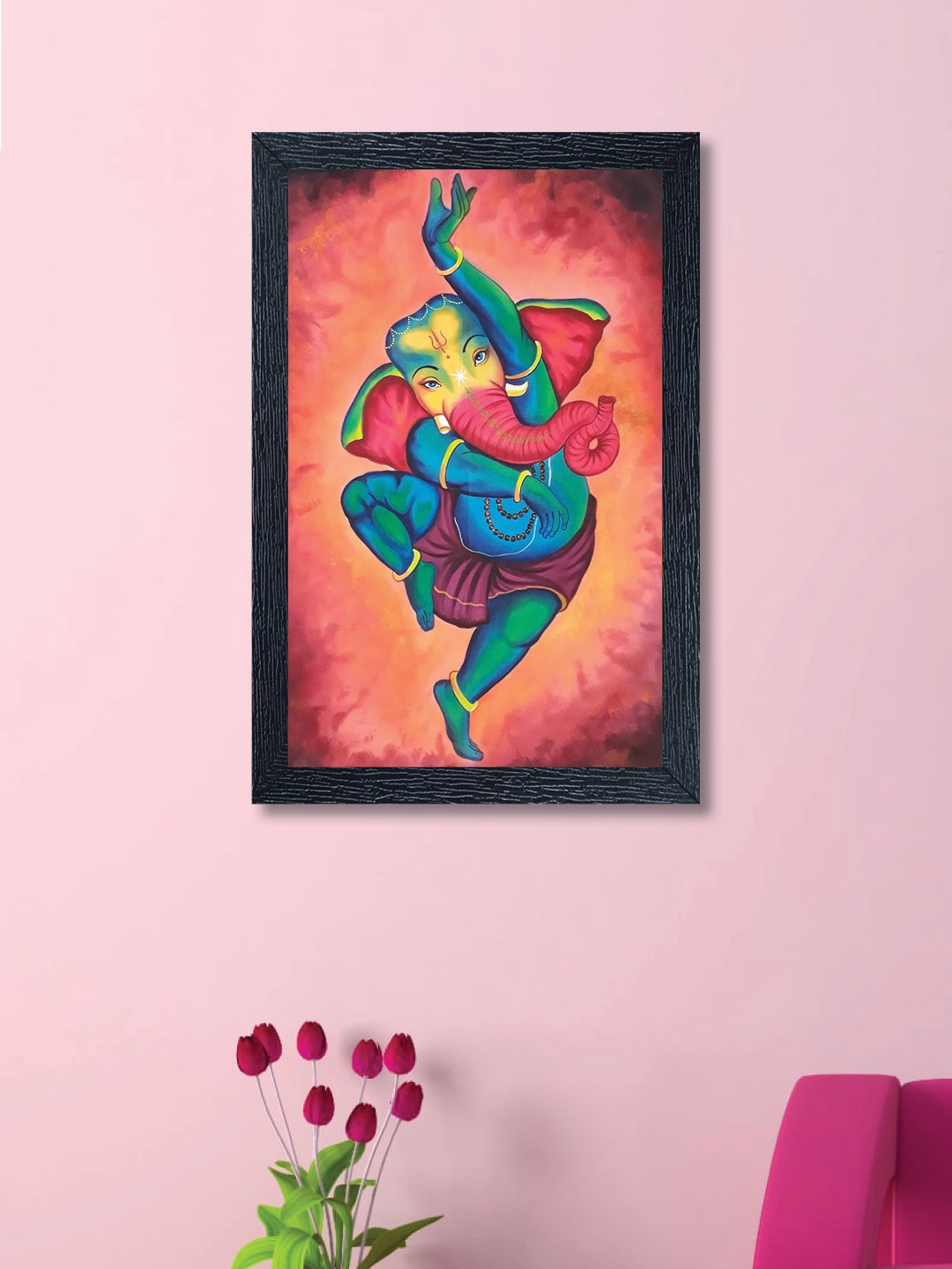 nest Art Multicoloured Synthetic Wood Abstract Wall Art, Multi