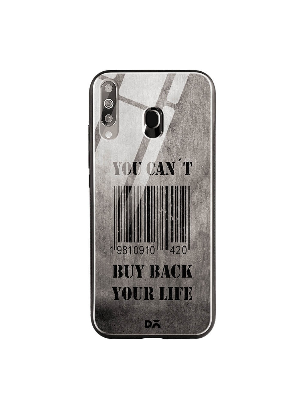 DailyObjects Black & Grey Samsung Galaxy M30 Glass Case Cover