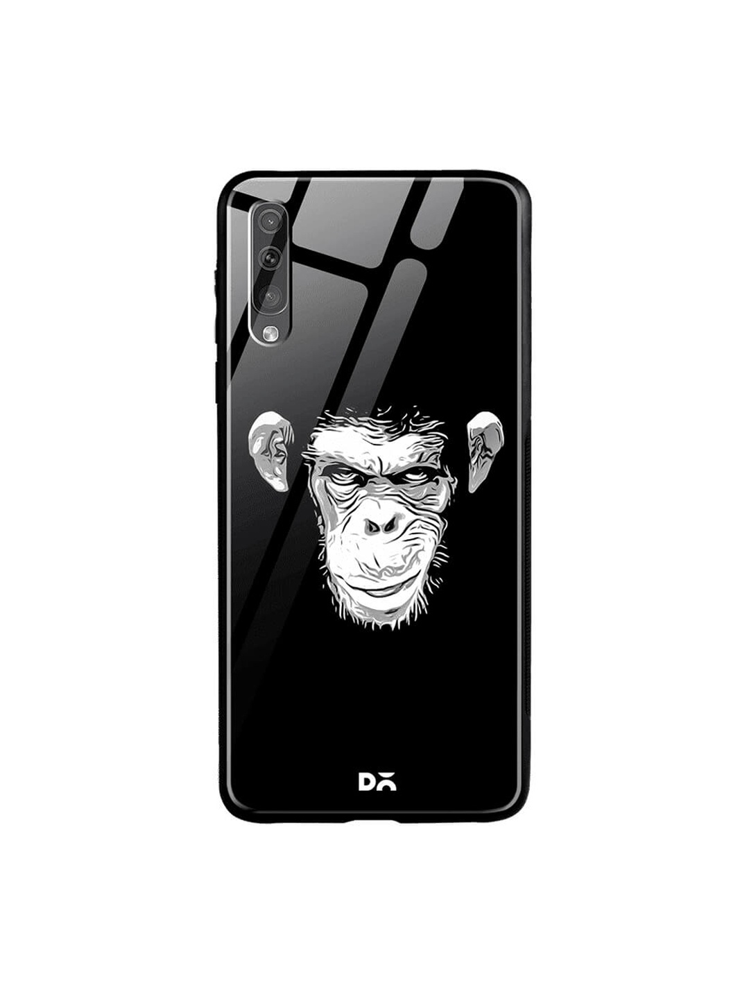 DailyObjects Black Samsung Galaxy A50 Printed Glass Case Cover