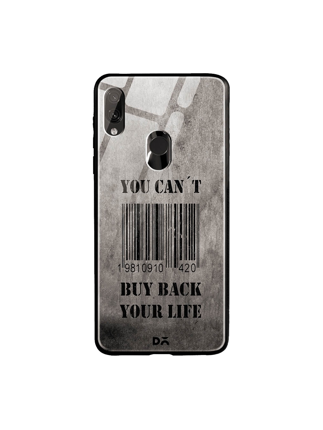 DailyObjects Black & Grey Xiaomi Redmi Note 7 Glass Case Cover