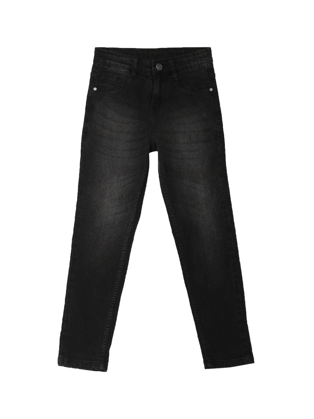 Cherokee Boys Black Slim Fit Mid-Rise Clean Look Stretchable Jeans