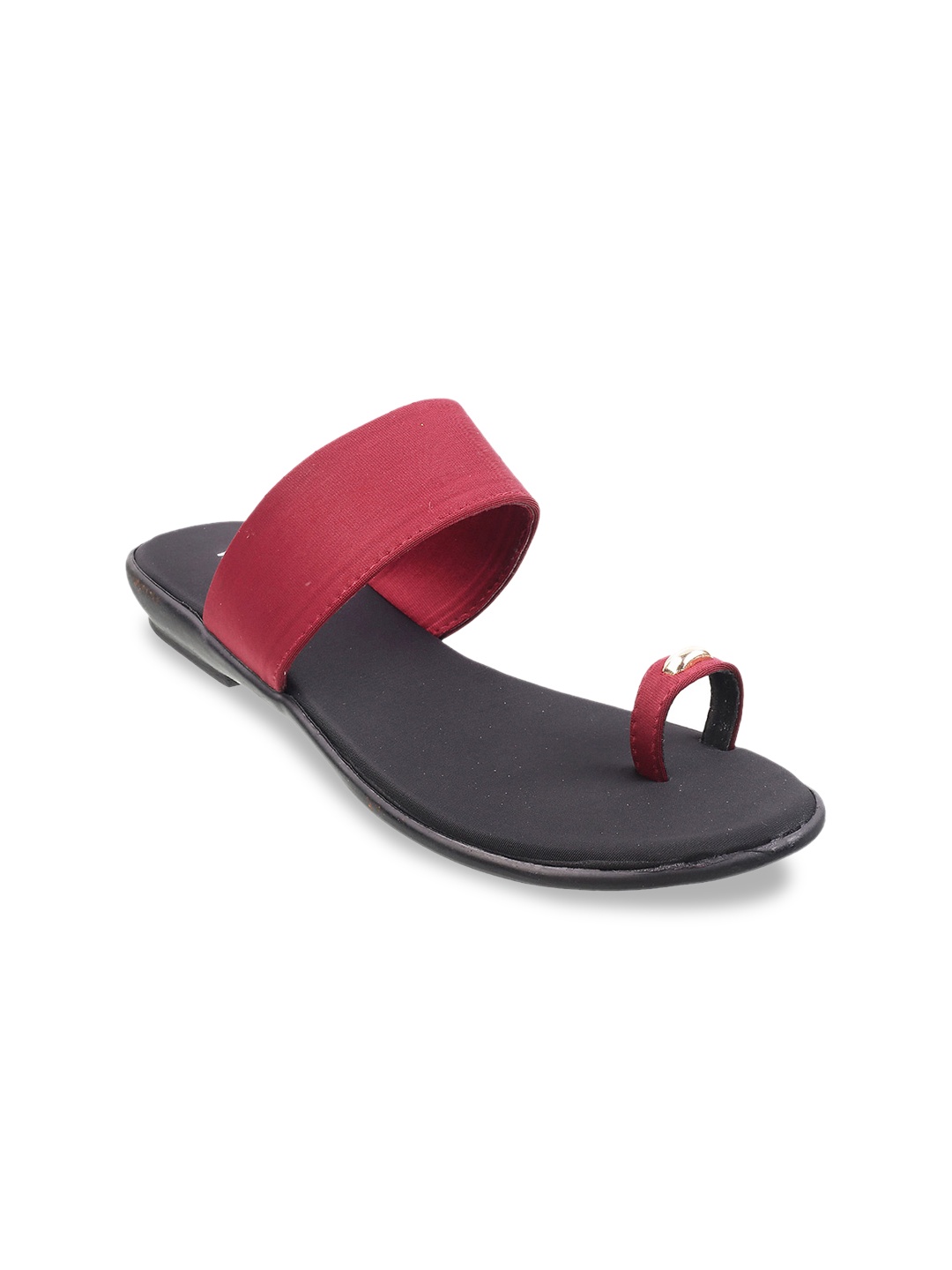 WALKWAY by Metro Women Maroon Solid One Toe Flats