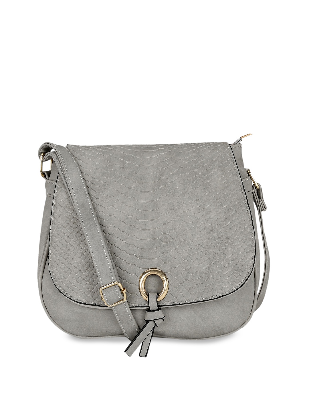 KLEIO Grey Textured Sling Bag