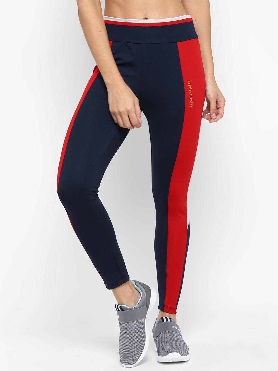 OFF LIMITS Women Multicoloured Colourblocked Tights, Multi