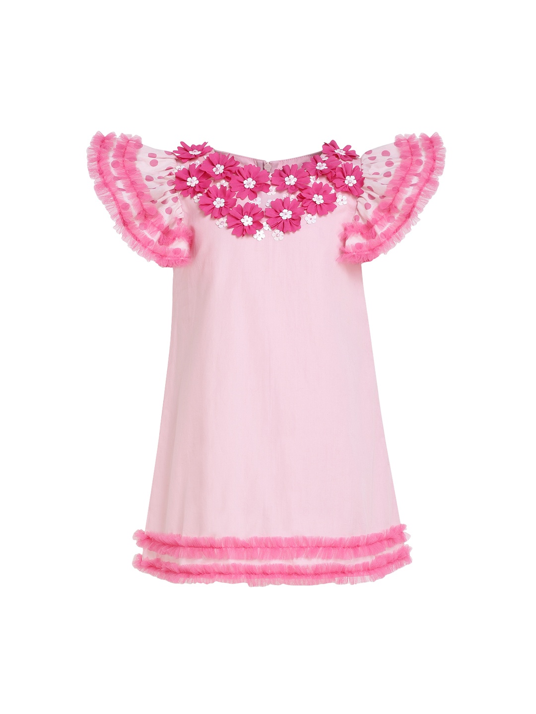 A Little Fable Girls Pink Nelly Dress
