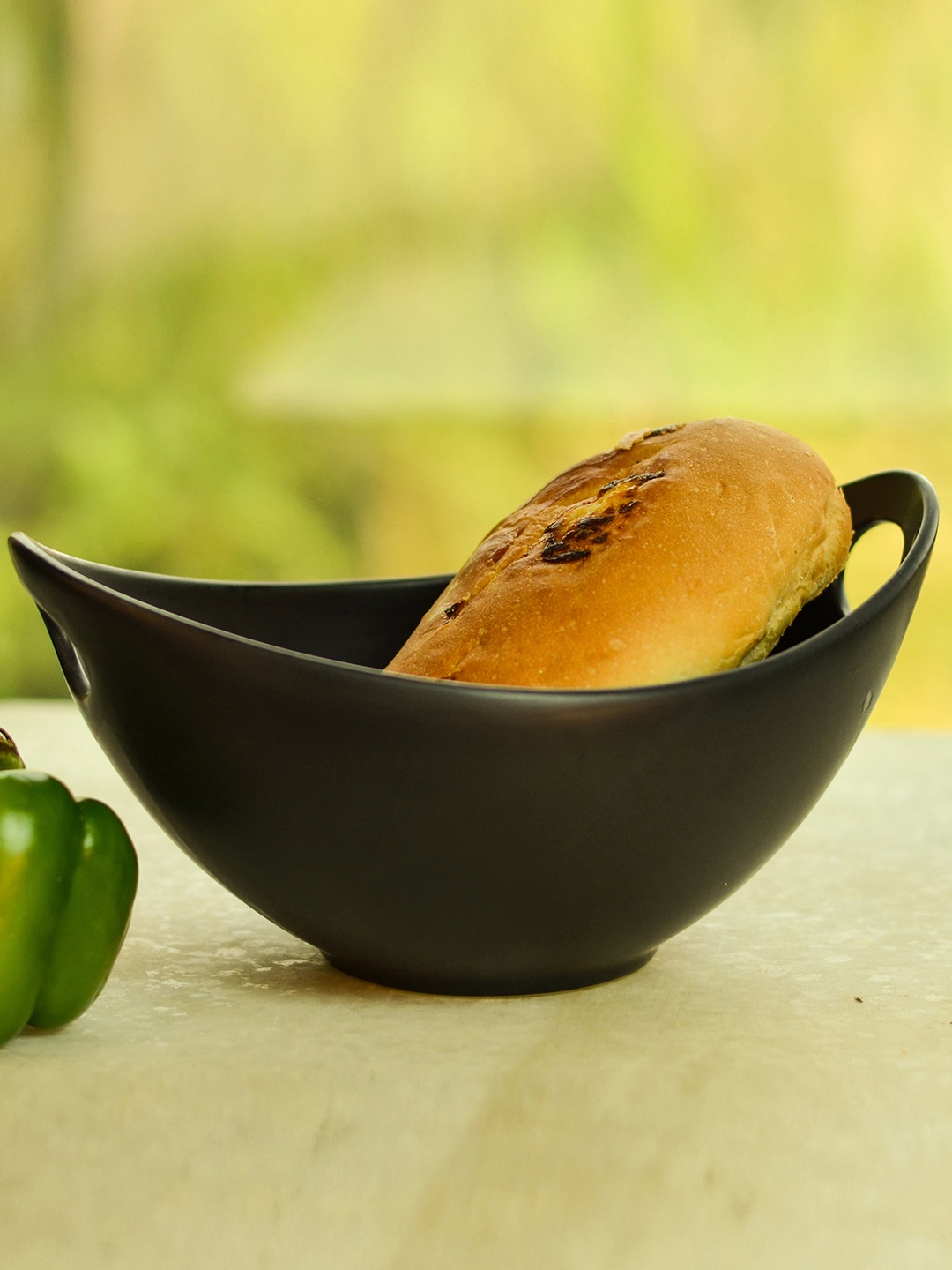 Homesake Black Ceramic Basket