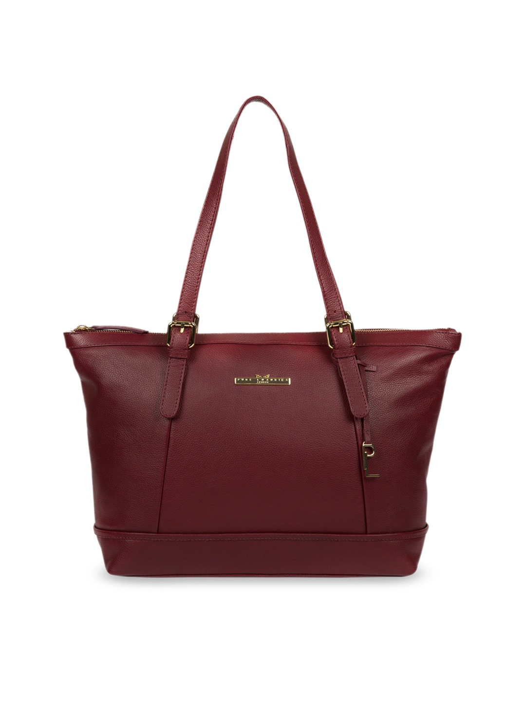 PURE LUXURIES LONDON Women Maroon Solid Genuine Leather Thame Shoulder Bag