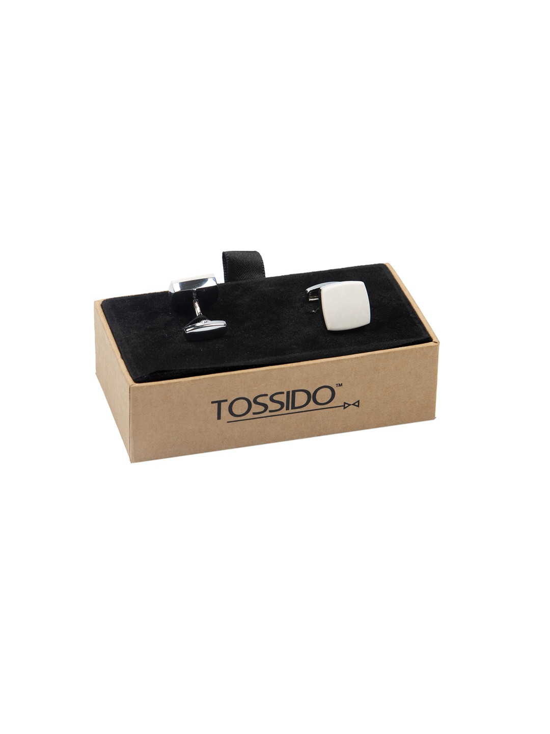 Tossido Cream-Coloured Square Cufflinks