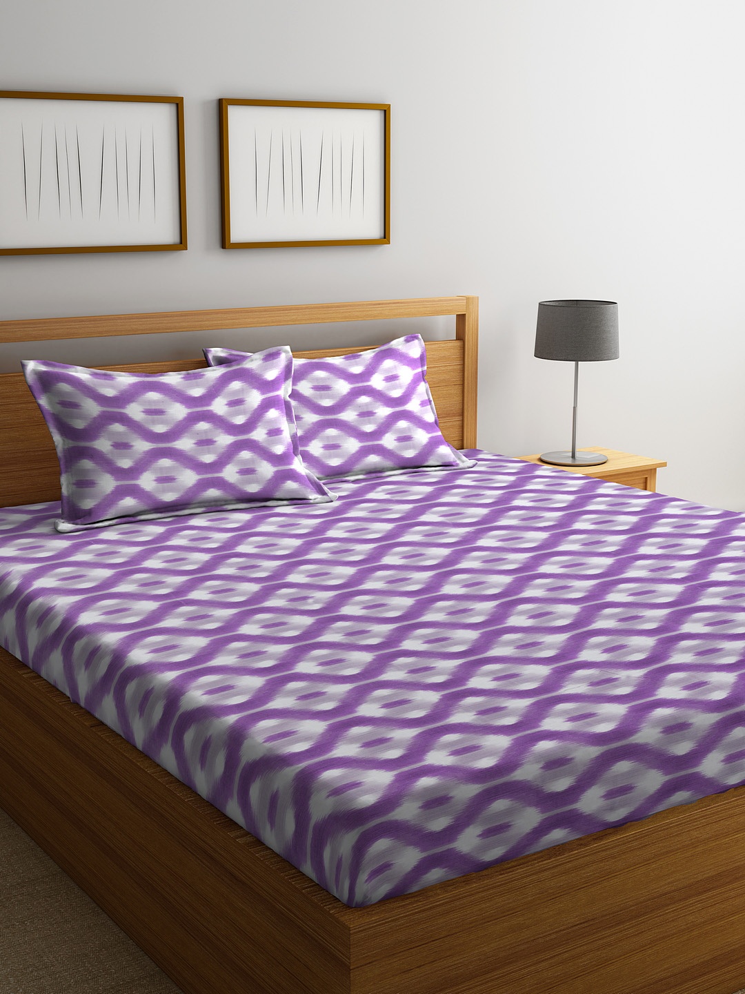 Cortina Multicoloured Abstract 144 TC Cotton 1 Queen Bedsheet with 2 Pillow Covers, Multi
Cortina Multicoloured Abstract 144 TC Cotton 1 Queen Bedsheet with 2 Pillow Covers, Multi