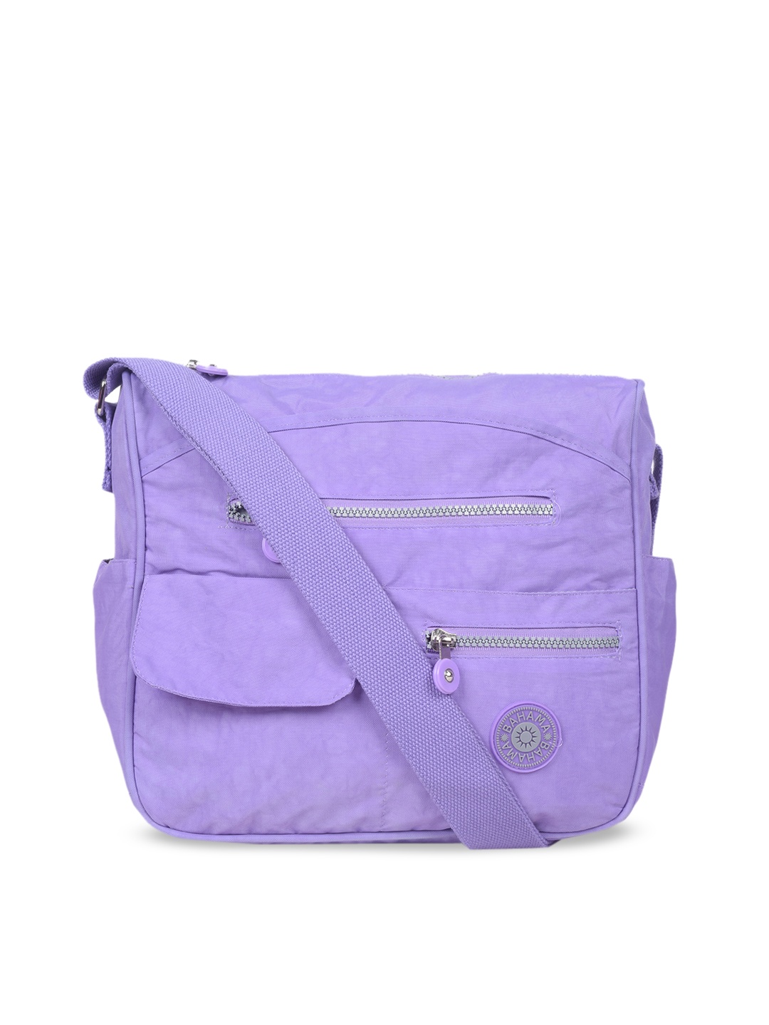 BAHAMA Crinkle Range Unisex Purple Solid Messenger Bag