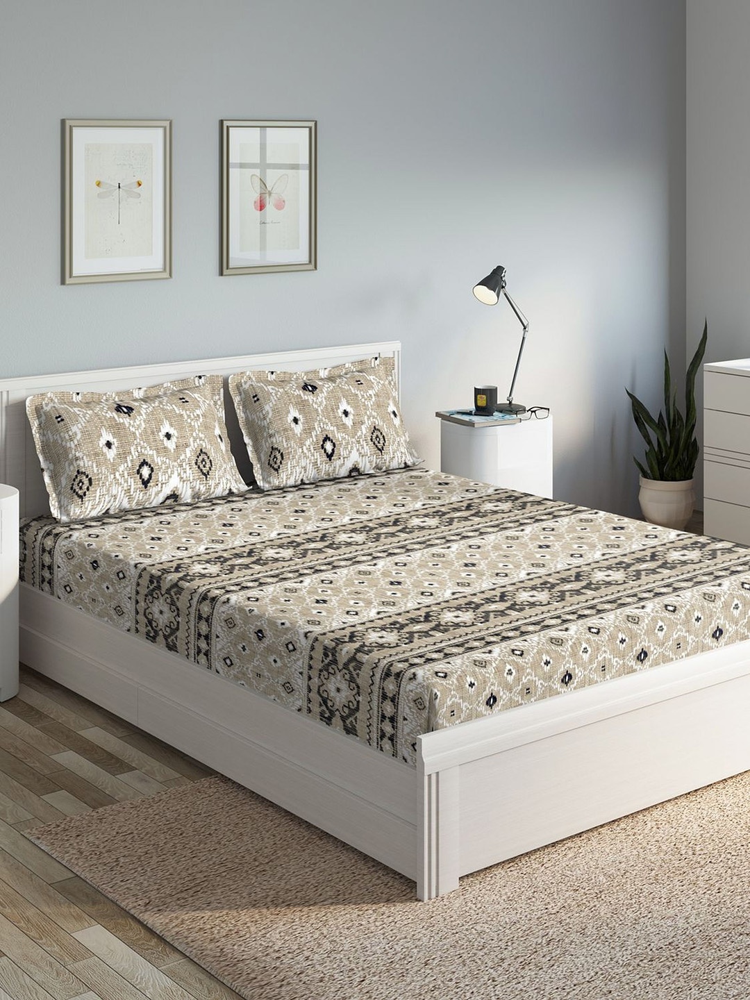 DDecor Brown & Beige Ethnic Motifs 100 TC Cotton 1 King Bedsheet with 2 Pillow Covers
DDecor Brown & Beige Ethnic Motifs 100 TC Cotton 1 King Bedsheet with 2 Pillow Covers