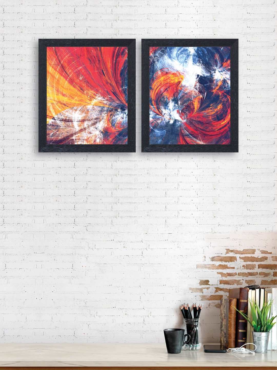 nest ART Set of 2 Multicoloured Synthetic Wood Abstract Hand-Painted Wall Arts, Multi
nest ART Set of 2 Multicoloured Synthetic Wood Abstract Hand-Painted Wall Arts, Multi