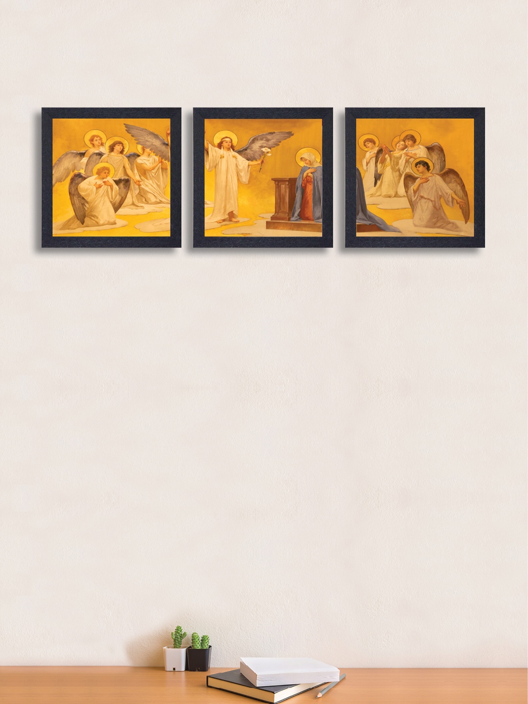 nest ART Set of 3 Multicoloured God Yeshu Wall Art, Multi