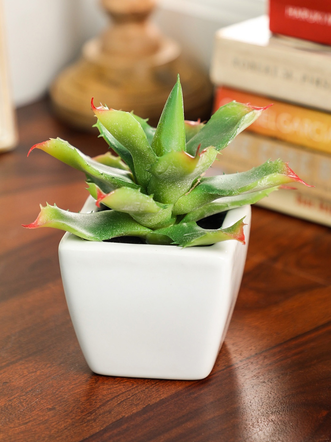 PolliNation Green Artificial Succulent Plant With Pot