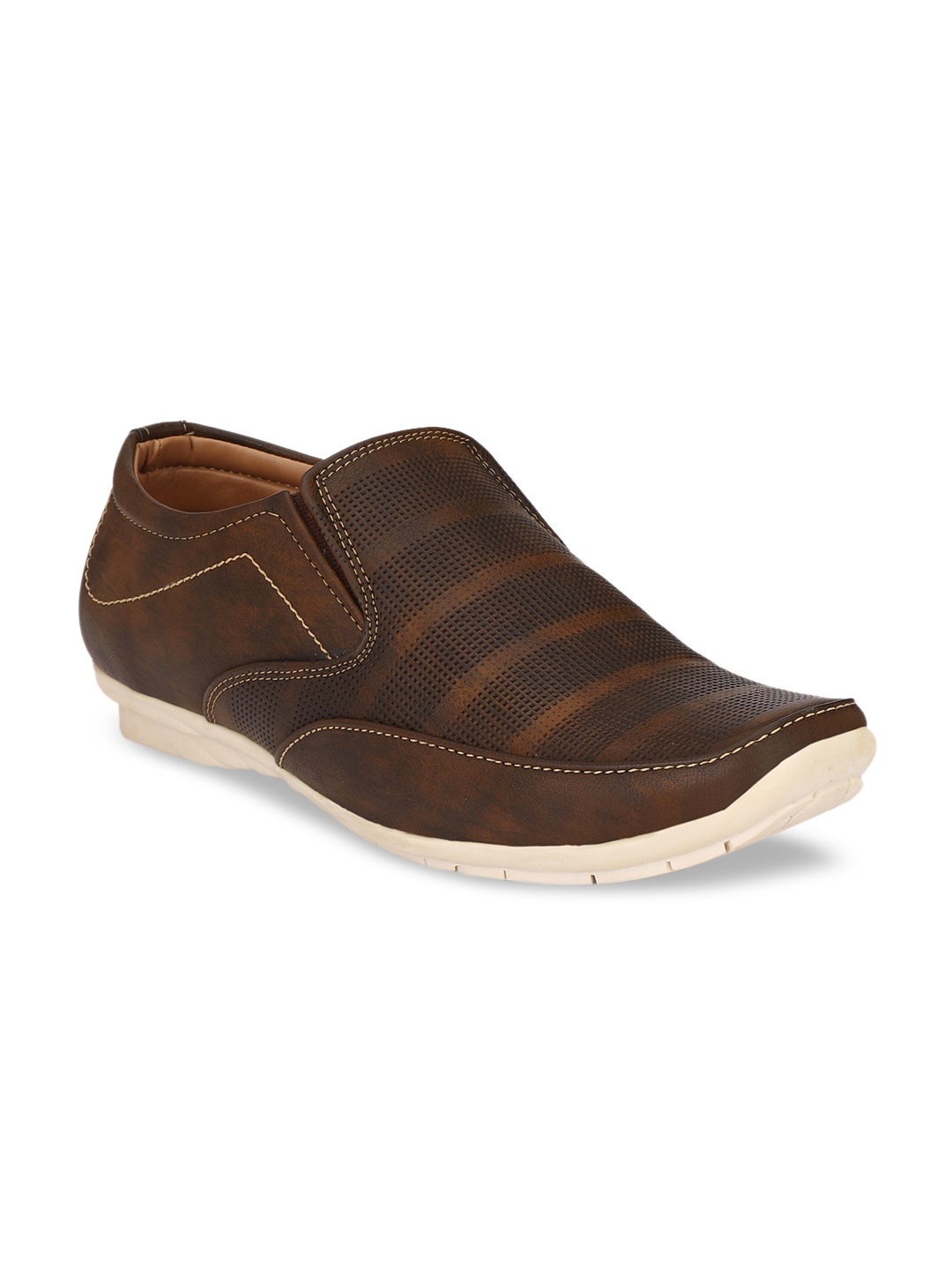 John Karsun Men Brown Formal Slip-Ons