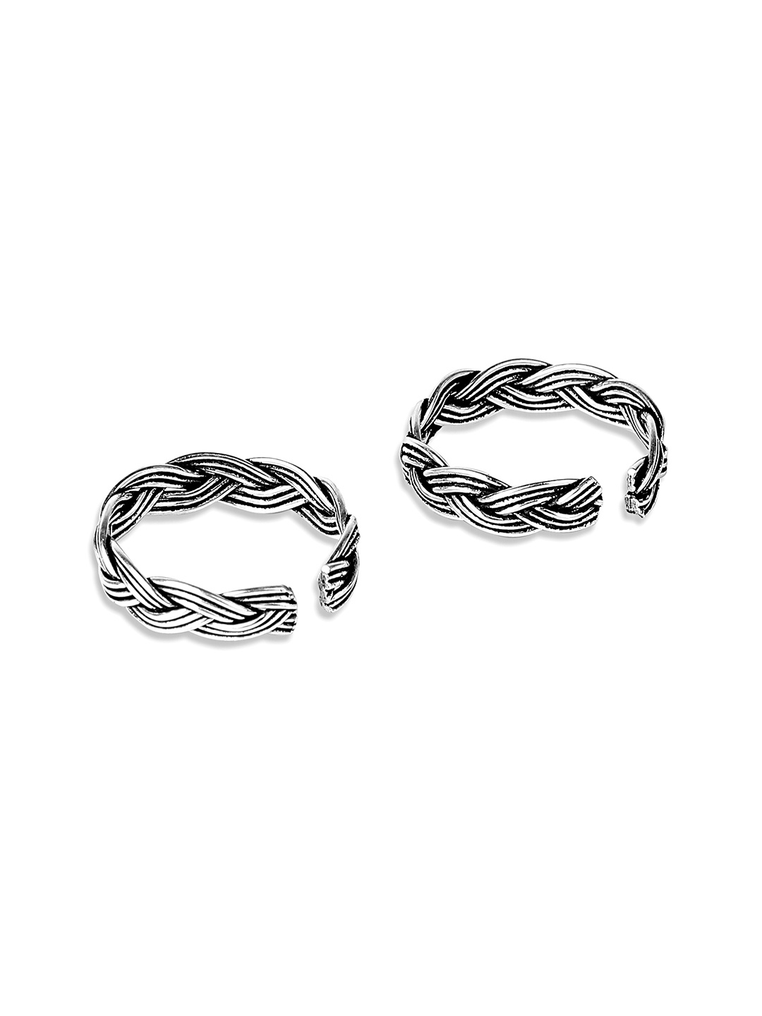 ZAYN Women Set of 2 Silver-Plated Toe Rings