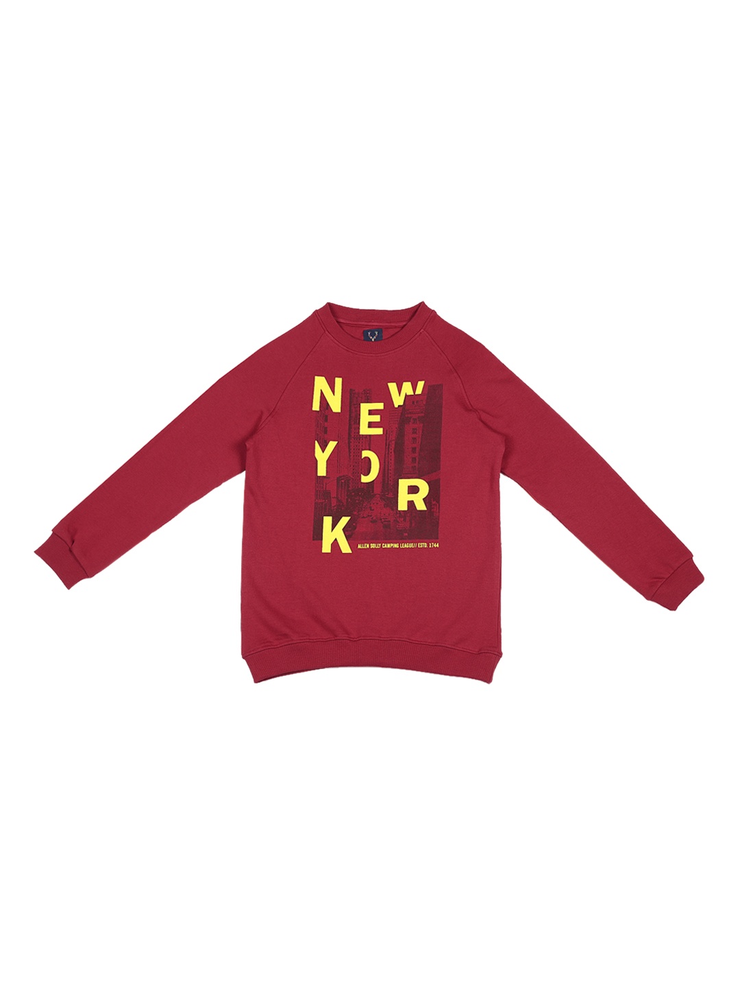 Allen Solly Junior Boys Red Printed Sweatshirt