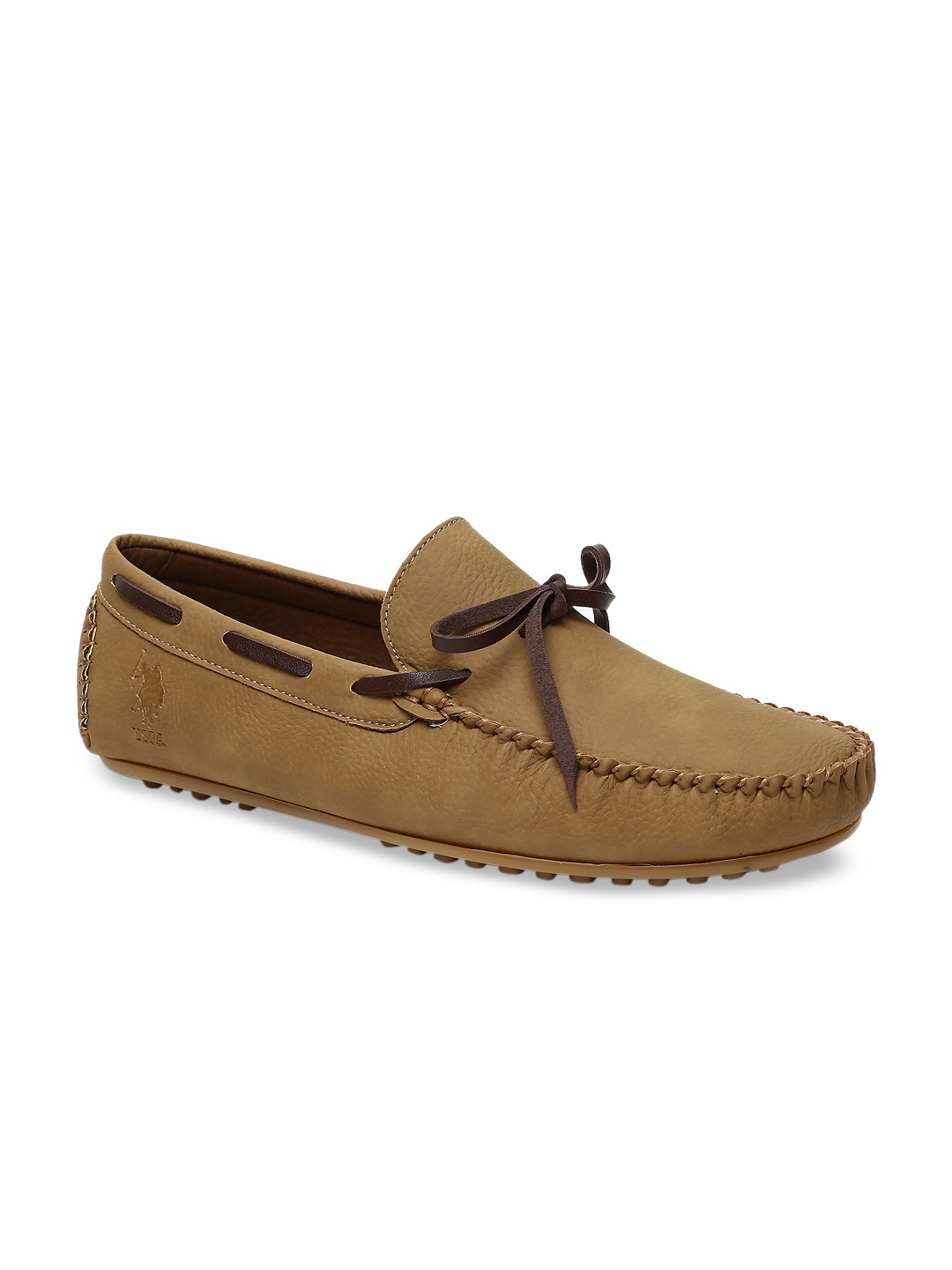 U.S. Polo Assn. Men Beige Boat Shoes