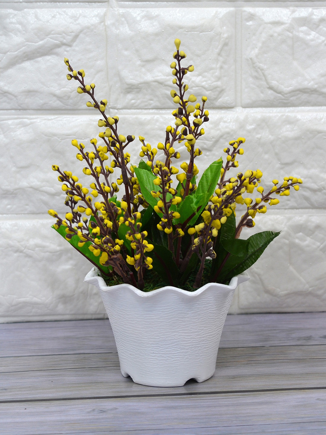 fancy mart Unisex Yellow & Green Artificial Flowers & Plants