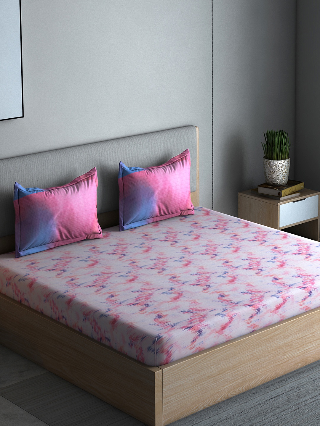 Boutique Living India Pink Abstract 300 TC Cotton 1 Queen Bedsheet with 2 Pillow Covers
Boutique Living India Pink Abstract 300 TC Cotton 1 Queen Bedsheet with 2 Pillow Covers