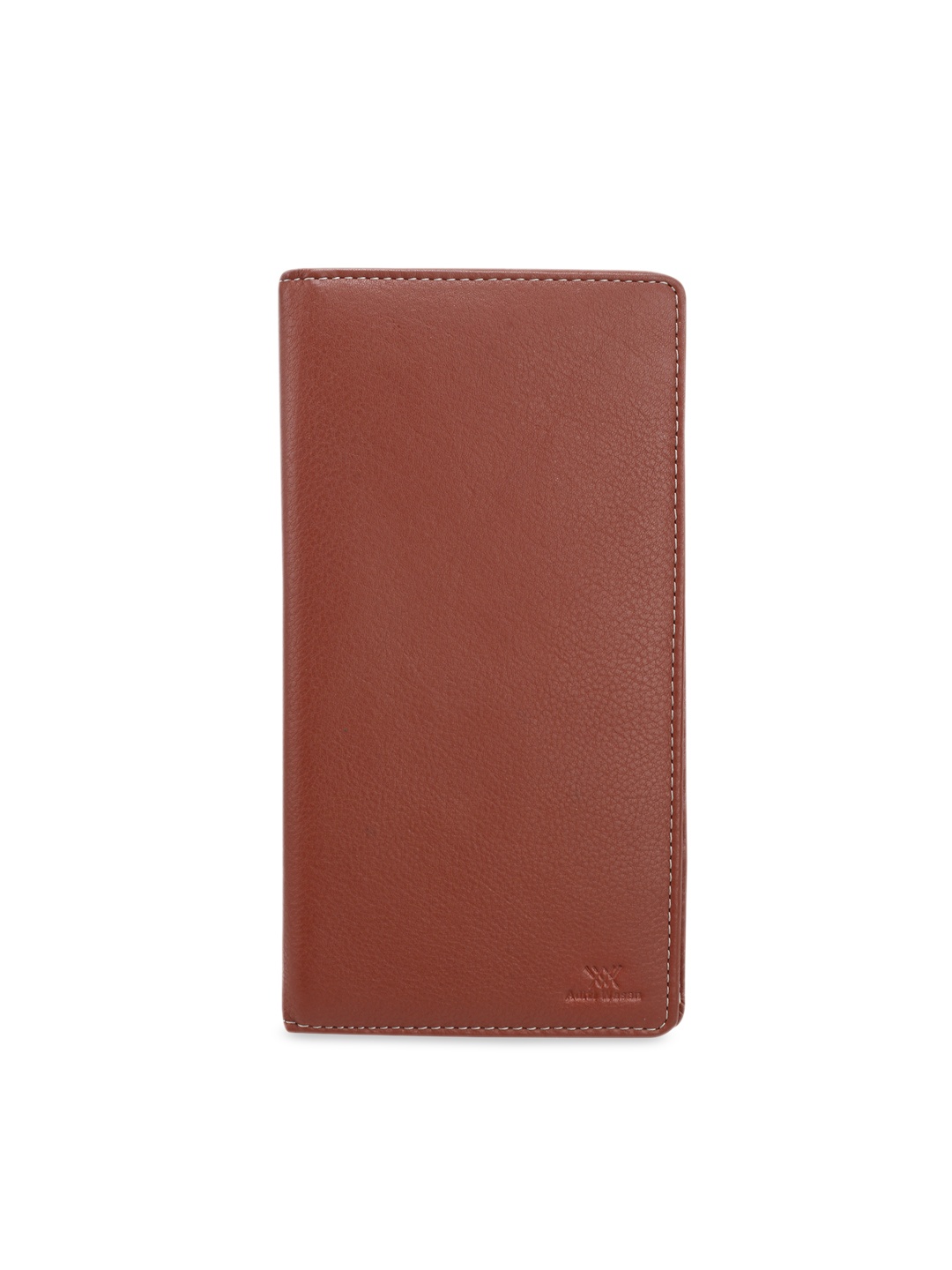 Aditi Wasan Unisex Brown Leather Solid Passport Holder