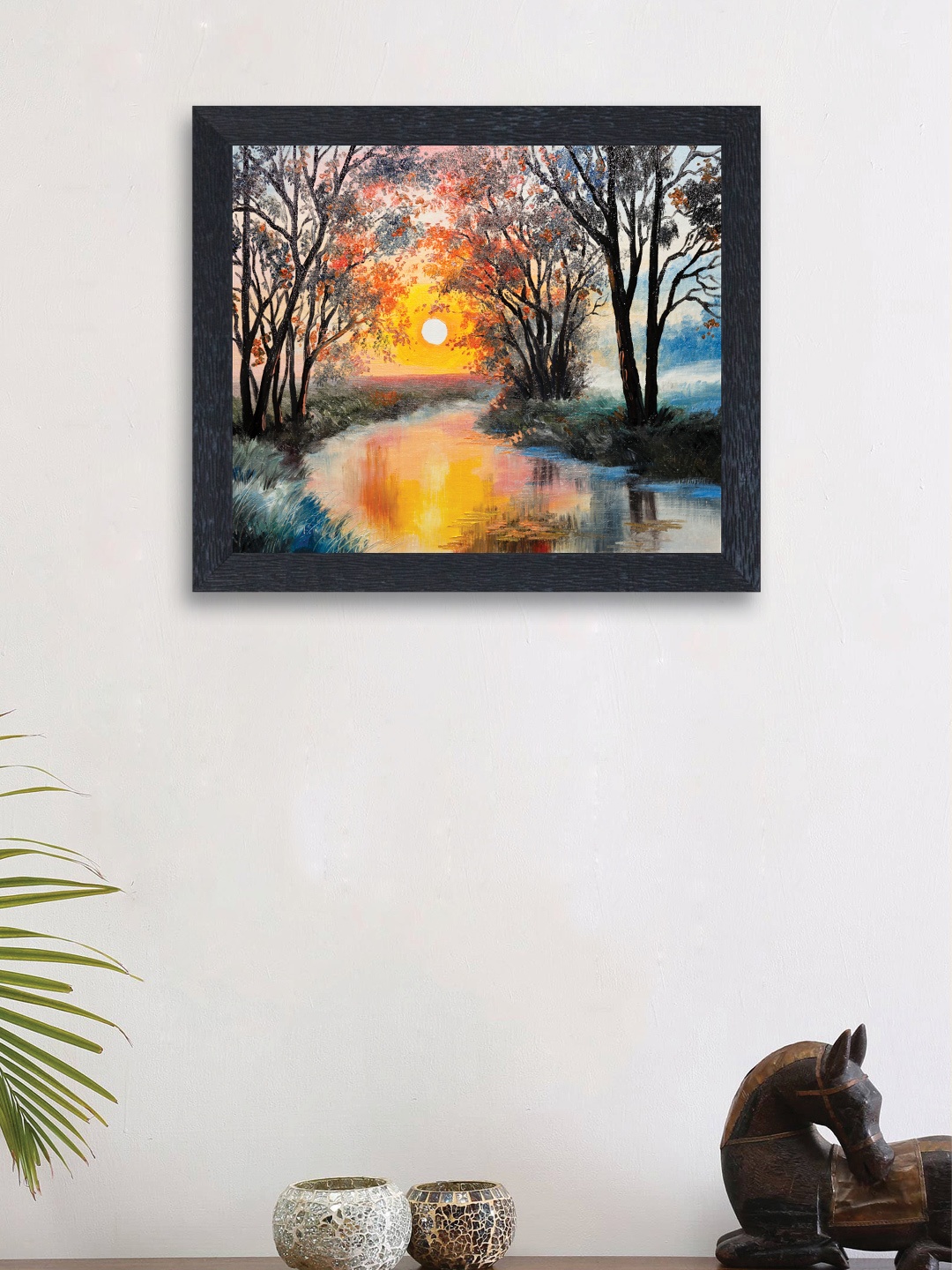 nest ART Multicoloured Synthetic Wood Wall Art, Multi