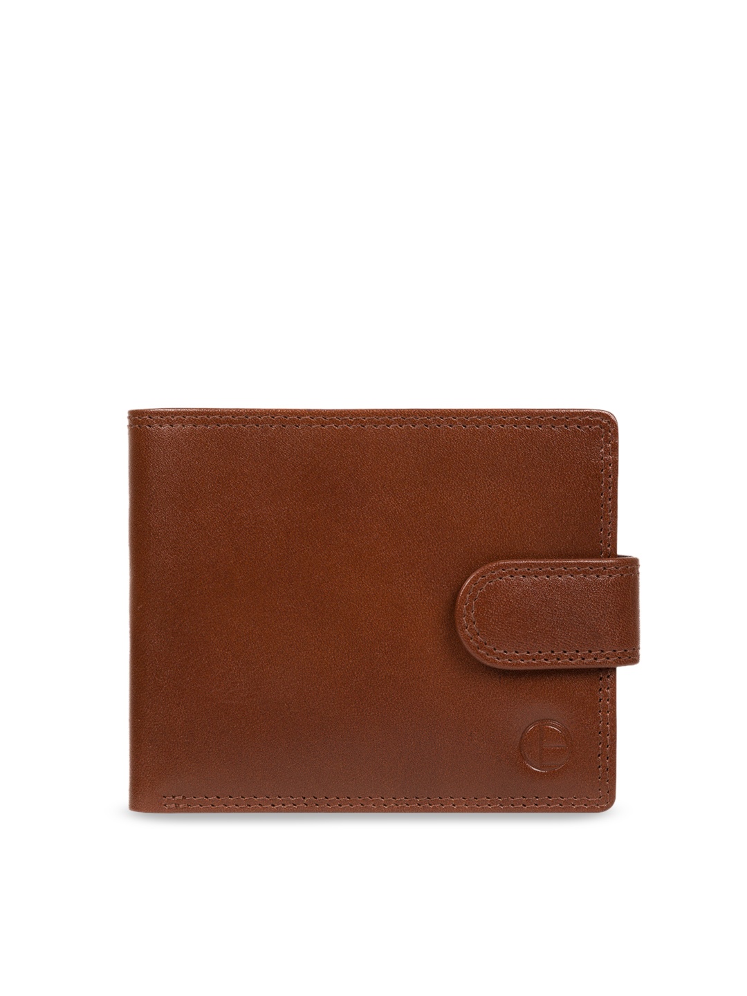 PURE LUXURIES LONDON Men Tan Brown Solid Two Fold Wallet