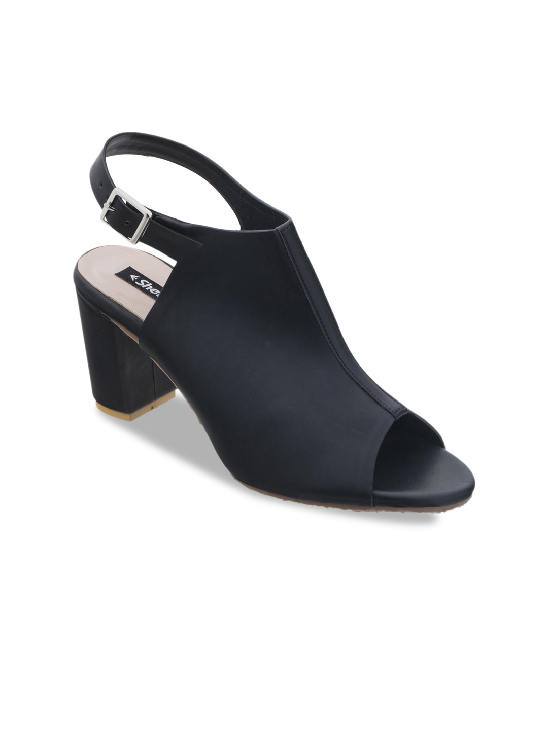 Sherrif Shoes Women Black Solid Sandals